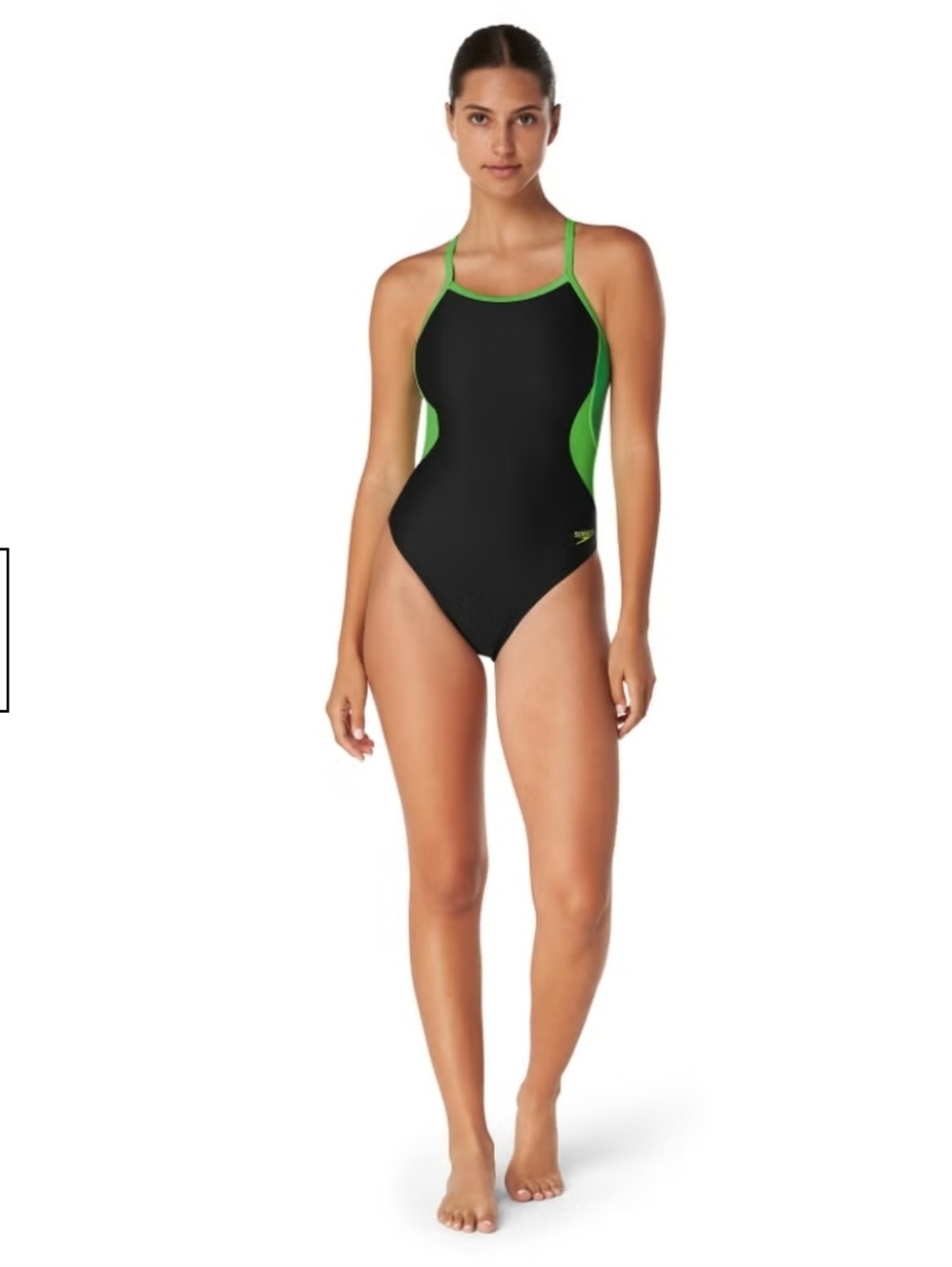 Speedo Women's Solid Flyback One Piece Green. NEW! - Picture 7 of 8